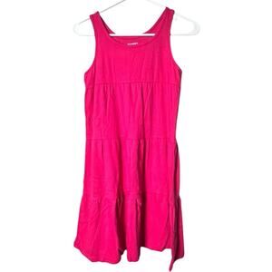 Old Navy Kids Vibrant Pink Sleeveless Elastic Stretchy Strap  Dress Sz L (10-12)